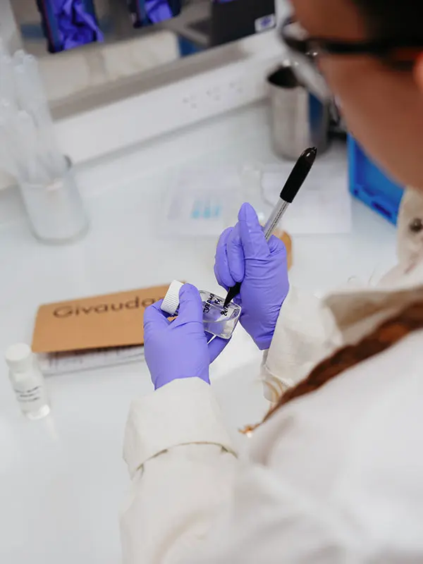 Laboratory employee working