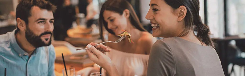 Couple having lunch