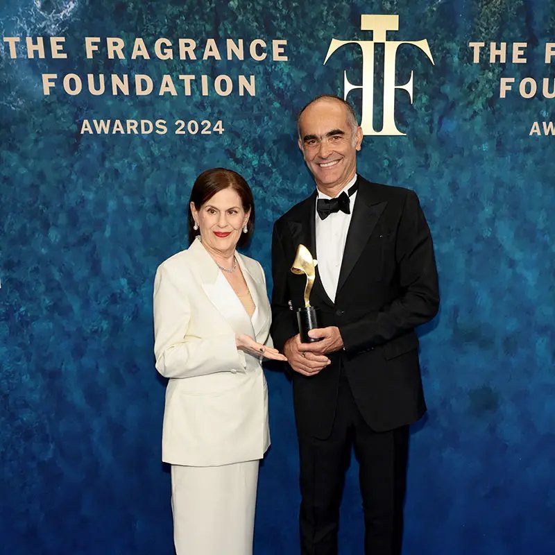 Linda G. Levy, President of The Fragrance Foundation and Gilles Andrier, Chief Executive Officer Givaudan