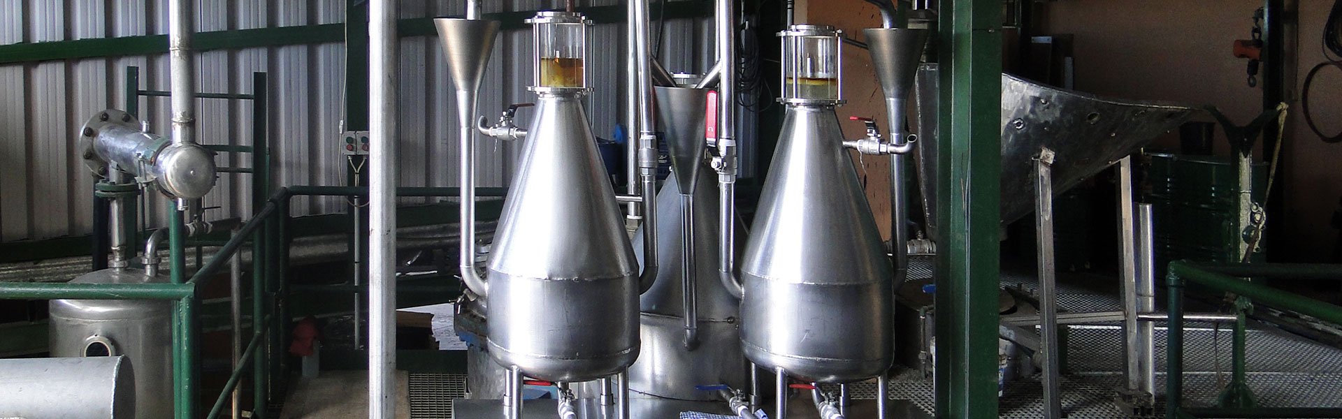 Detailed view of distillation process